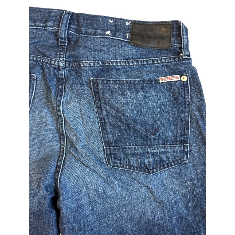 Hudson Bootcut Jeans Mens Dark Blue Denim Made In Mexico - Picture 4 of 5
